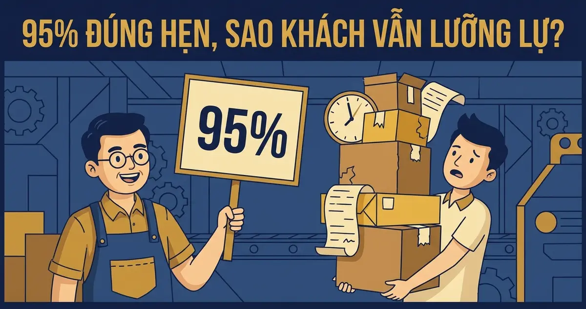 Giao đúng hẹn 95%, nhưng đơn hoàn hảo được bao nhiêu phần trăm?